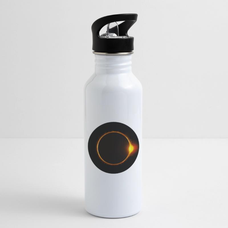 Solar eclipse Water bottle with straw