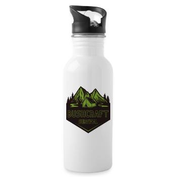 Bushcraft survival - Water bottle with straw - white - Right