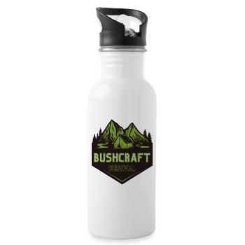 Bushcraft survival - Water bottle with straw - white - Right
