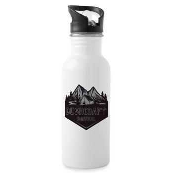 Bushcraft survival - Water bottle with straw - white - Right