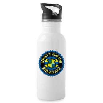 Davos - Trinkflasche mit integriertem Trinkhalm - Weiß - Rechts