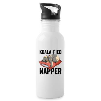 Koala fied Napper - Water bottle with straw - white - Right