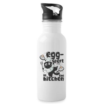 Egg-spert in the kitchen - Water bottle with straw - white - Right