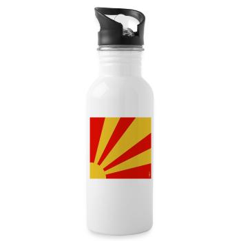 BLOW UP MOVIE: POP ART CUSHION 'SUNBURST' - Water bottle with straw - white - Right