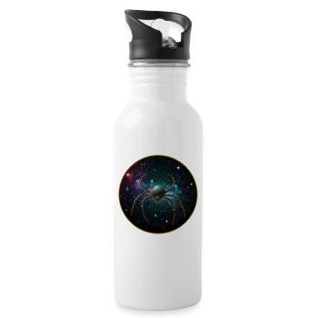 Space spider in space in orbit - Water bottle with straw - white - Right