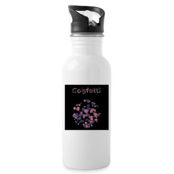 Confetti  - Water bottle with straw - white - Right