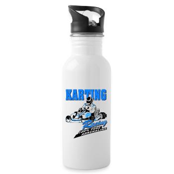 GoKart - Kartsport - Kart - Go Kart - Gourde avec paille intégrée - blanc - Droite