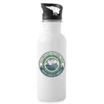 Parc national de Yellowstone Randonnée aux États-Unis - Gourde avec paille intégrée - blanc - Droite