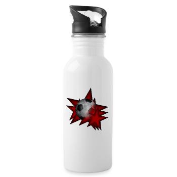 Football Stars - Water bottle with straw - white - Right