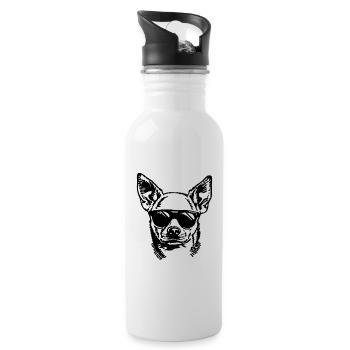 Chihuahua - Water bottle with straw - white - Right