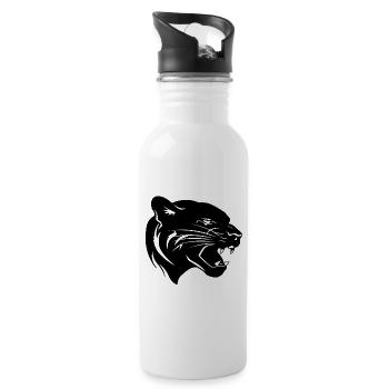 Panther - Trinkflasche mit integriertem Trinkhalm - Weiß - Rechts