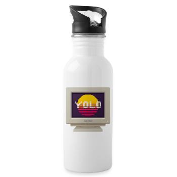 CRT Design - You Only Live Once (YOLO) - Water bottle with straw - white - Right