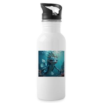 Fisuralica - Trinkflasche mit integriertem Trinkhalm - Weiß - Rechts