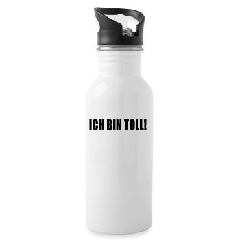 ICH BIN TOLL! - Trinkflasche mit integriertem Trinkhalm - Weiß - Rechts