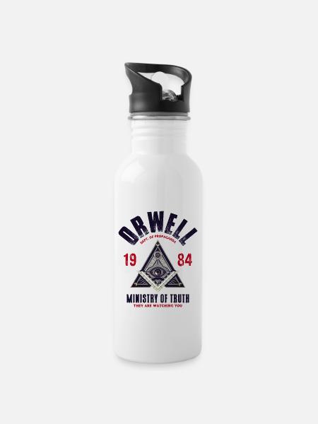 Department Of Propaganda - Water bottle with straw - white