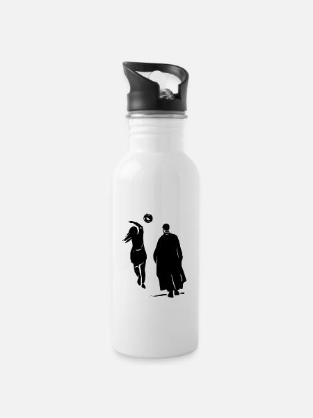 Iran Solidarity Uprising Demonstration Freedom - Water bottle with straw - white