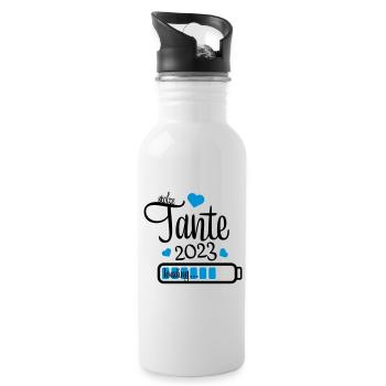 tante 2023 - Trinkflasche mit integriertem Trinkhalm - Weiß - Rechts