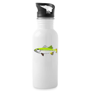 Trout - Water bottle with straw - white - Right
