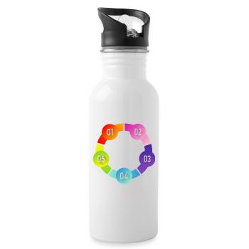 My number - Water bottle with straw - white - Right