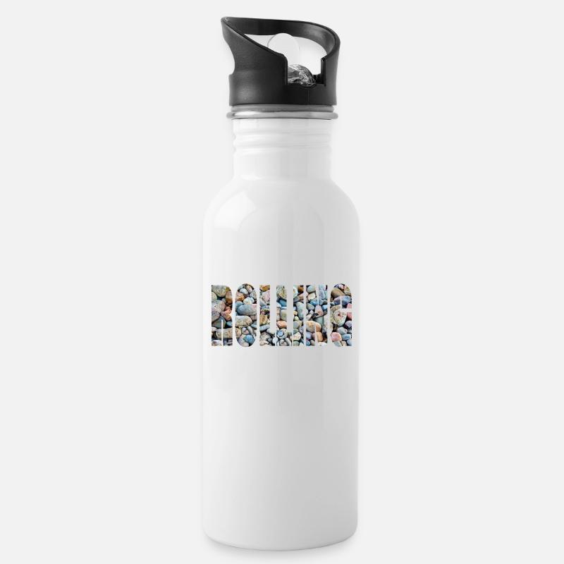 rolling 1 - Water bottle with straw - white