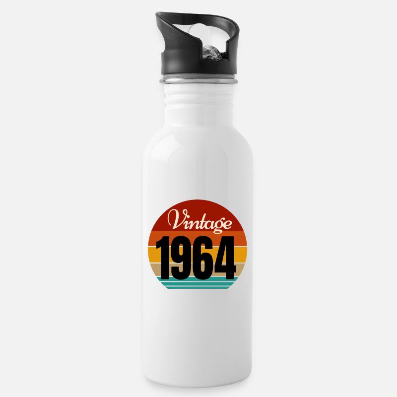 millésime 1964 - Gourde avec paille intégrée - blanc