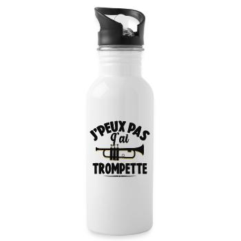Je Peux Pas J'ai Trompette Instrument À Vent - Gourde avec paille intégrée - blanc - Droite