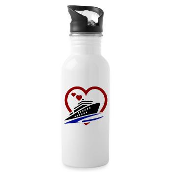 L’amour de la croisière - Gourde avec paille intégrée - blanc - Droite