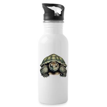 Grand T-Shirt Tortue Magnifique Motif Repti - Gourde avec paille intégrée - blanc - Droite