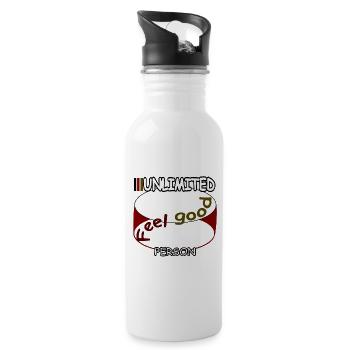 Feel good - Trinkflasche mit integriertem Trinkhalm - Weiß - Rechts