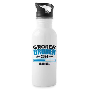 Ich werde Großer Bruder 2024 - Gourde avec paille intégrée - blanc - Droite