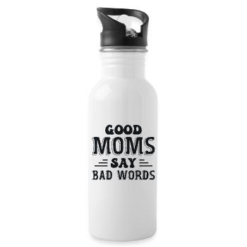 Good Moms Say Bad Words - Gourde avec paille intégrée - blanc - Droite