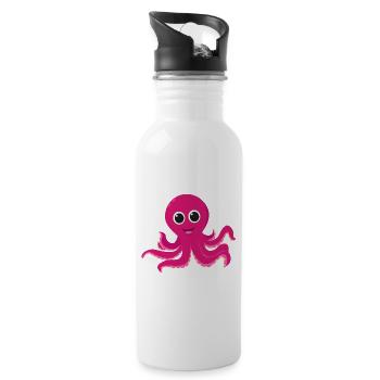 Octopus Octopus Tentacle - Water bottle with straw - white - Right