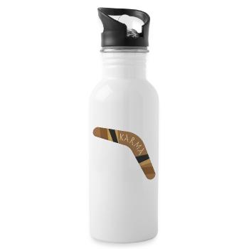 Karma boomerang - Trinkflasche mit integriertem Trinkhalm - Weiß - Rechts