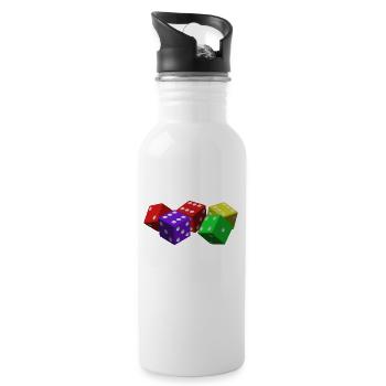 cube - Water bottle with straw - white - Right