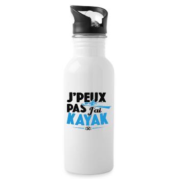 Je Peux Pas J'ai Kayak Cadeau Kayaking - Gourde avec paille intégrée - blanc - Droite