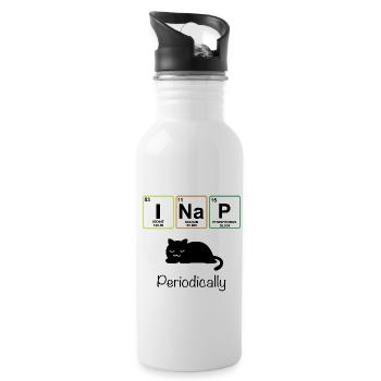 I Nap Cat Tableau périodique Enseignant T Shirt Cadeau - Gourde avec paille intégrée - blanc - Droite