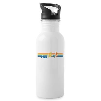 Triathlon Schwimmen Radfahren Laufen Sport - Trinkflasche mit integriertem Trinkhalm - Weiß - Rechts