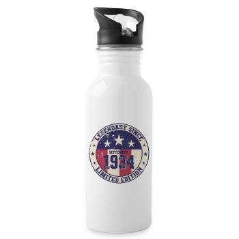 90th Birthday Legend September 1934 Volume 34 - Water bottle with straw - white - Right