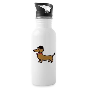 Londondackel - Trinkflasche mit integriertem Trinkhalm - Weiß - Rechts