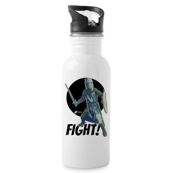 Templar Knight 001 - Water bottle with straw - white - Right