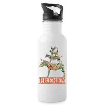 bremen e 200 - Trinkflasche mit integriertem Trinkhalm - Weiß - Rechts