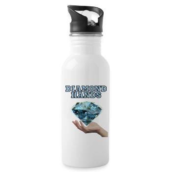 Aiguilles de diamant - Gourde avec paille intégrée - blanc - Droite