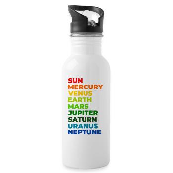 Solar system - Water bottle with straw - white - Right
