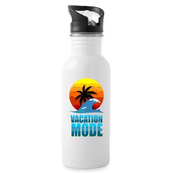 Vacation Mode - Water bottle with straw - white - Right