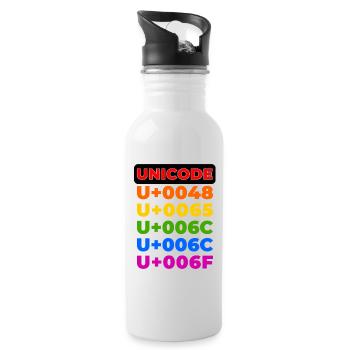 UNICODE - Water bottle with straw - white - Right