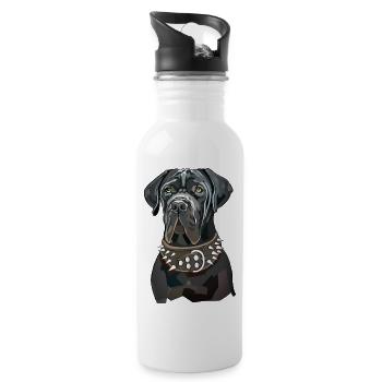 dogue - Gourde avec paille intégrée - blanc - Droite