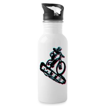 Vélo VTT - Gourde avec paille intégrée - blanc - Droite