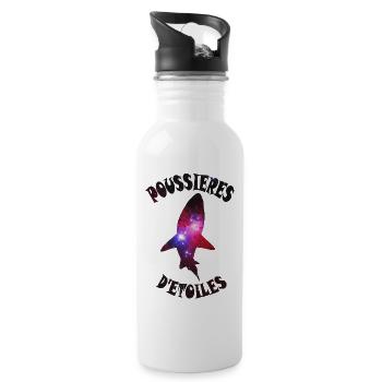 Stardust Shark - Water bottle with straw - white - Right
