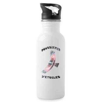 Adler-Sternenstaub - Trinkflasche mit integriertem Trinkhalm - Weiß - Rechts