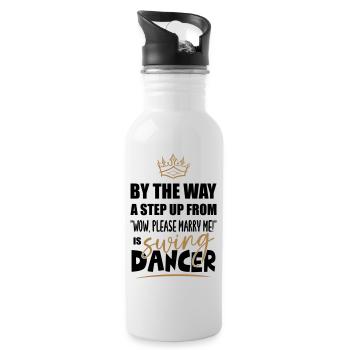 step up from marry me swing dancer - Trinkflasche mit integriertem Trinkhalm - Weiß - Rechts